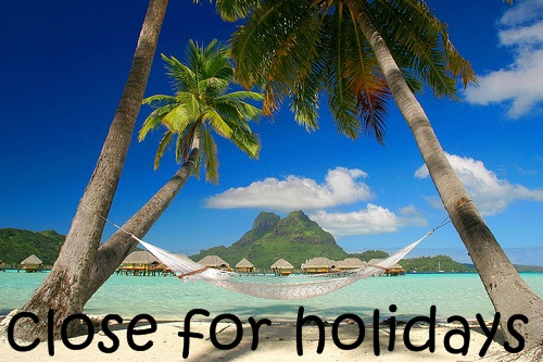 Close for holidays